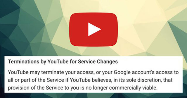Youtube Will Remove Accounts That Are Not 'Commercially Viable'