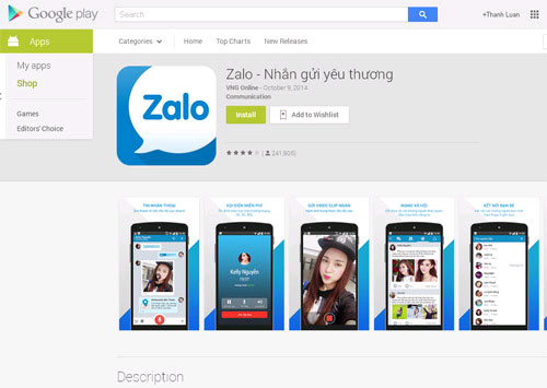 Zalo Officially Hits 20 Million Users