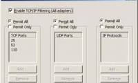 Advanced TCP / IP settings in Windows 2003