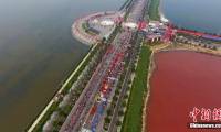 Ancient salt lake suddenly turned pink full of mystery in China