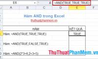 AND function in Excel