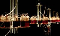 Artists run an electronic sound system using their own blood