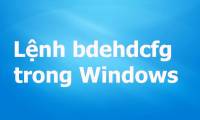 Bdehdcfg command in Windows