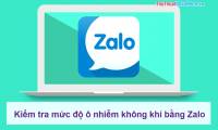 Check the level of air pollution by Zalo