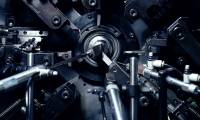 Close-up of the screen coordinates to the charm of the spring-producing robots