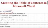 Create automatic table of contents in Word for Word 2007, Word 2010 to Word 2019