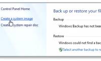 Create backup file for the entire system