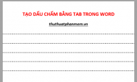 Create dots in Word, how to create dots lines, tab line dots (.........) in Word