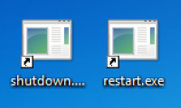 Create the shortcut icon and start the computer on the Desktop