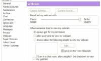 Customize webcam for Yahoo!  Messenger 10
