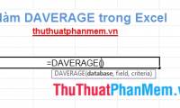 Daverage function in Excel - Daverage function calculates the average value with a given condition