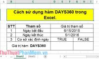 DAYS360 function - The function finds the number of days between two dates based on a 360-day year in Excel