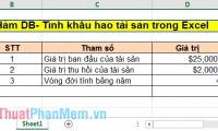 DB function - The function calculates the depreciation of assets with specific maturity in Excel