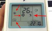 Decode strange symbols on air-conditioning controls