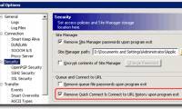 Delete history from CuteFTP Quick Connect bar