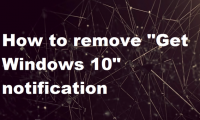 Disable, remove notification icon Get Windows 10