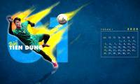 Download the Vietnamese football team computer calendar