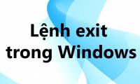 Exit command in Windows