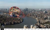 Explore the city of London through a timelapse image with resolutions up to 7,300 MP, clearly visible from 8 km away