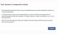 Facebook lock acc, change password ... just follow it, don't worry