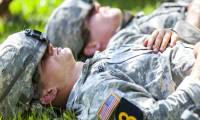 Fast sleep after 2 minutes of American soldiers