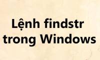 Findstr command in Windows