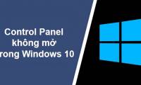 Fix Control Panel not opening in Windows 10