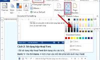 Format background color for text page in Word