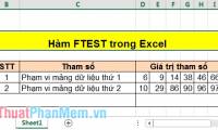 FTEST function - The function returns the result of an F-Test in Excel