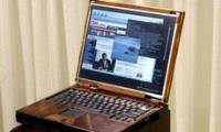 Fujitsu introduced a wooden laptop case