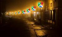 Google Maps may feature a street display with lights at night