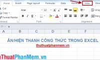 Hide / show the Formula Bar in Excel