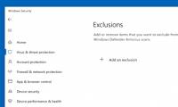 How to add exceptions in Windows Defender on Windows 10