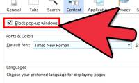 How to Block Pop Ups on Windows 8