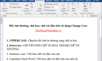 How to change lowercase letters, uppercase letters, uppercase first letter in Word