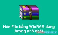 How to compress the smallest file size with WinRAR