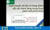 How to Convert Data from Columns to Rows in Excel Is