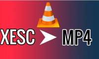 How to convert the file extension XESC to MP4 by VLC