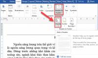 How to create a page header (Header) and footer (Footer) in Word