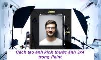 How to create a photo size of 3x4 in Paint