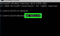 How to Create and Delete Files and Directories from Windows Command Prompt