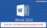 How to create and delete Watermark in Word 2016