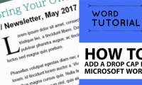 How to create large text at the beginning of the text on Word