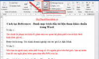 How to create References - A list of references to standard references in Word