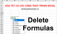 How to delete all formulas in Excel fastest