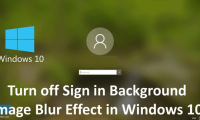 How to disable background log blurring on Windows 10