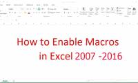 How to enable macros on Excel