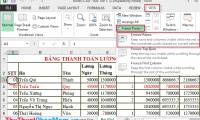 How to fix columns and headlines in Excel