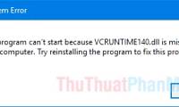 How to fix missing vcruntime140.dll file in Windows