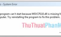 How to fix The program can't start because MSVCR110.dll
